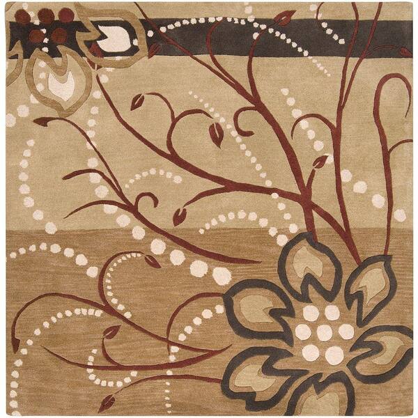 Artistic Weavers Fremont Tan Wool 6 ft. x 6 ft. Square Area Rug