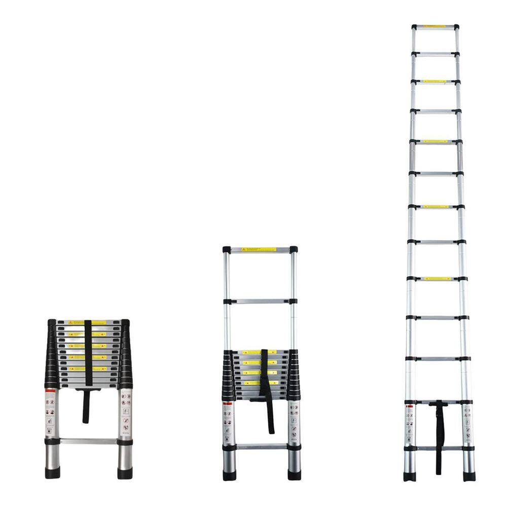 14.5 ft. Aluminum Telescoping Extension Ladder Lightweight Collapsible Ladder 330 lb. Capacity for RV Roof Attic Home price history on PriceWatchPro