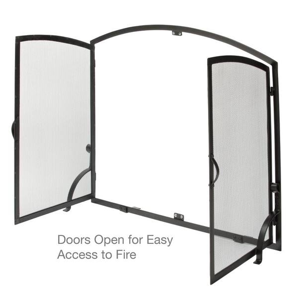 Pilgrim 39 Black Refined Rivet Single Panel Mesh Screen – US Fireplace  Store