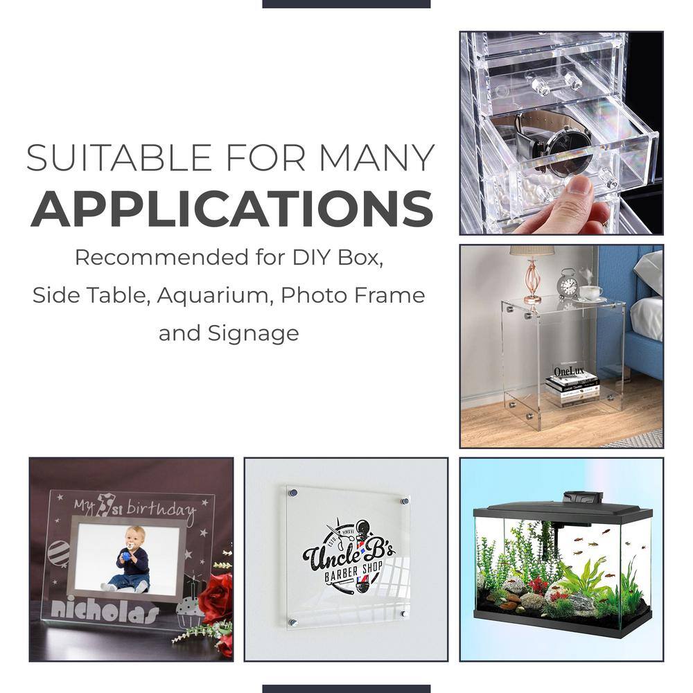 Pack of 2 Clear Acrylic Sheets 24"x48" for DIY Projects