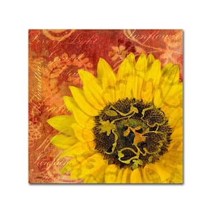 14 in. x 14 in. "Sunflower - Love of Light" by Cora Niele Printed Canvas Wall Art
