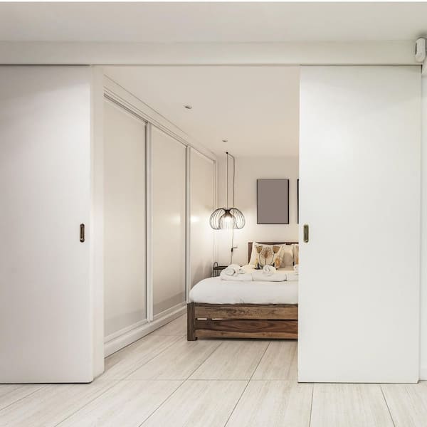 Bypass Door Hardware, 6 ft. Sliding Door Kit, Aluminum Alloy, Fit Door Thickness 1 3/8 in.-1 3/4 in. 2025 update
