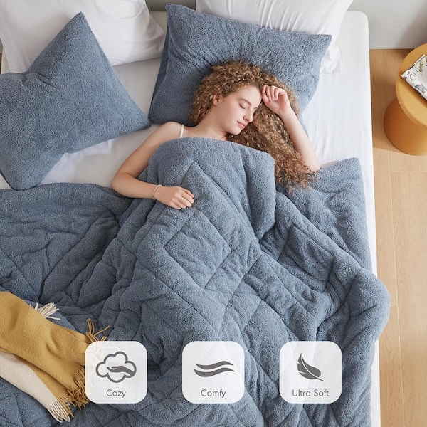 Homesmart Best Sherpa Comforter Bedding Weighted Blanket