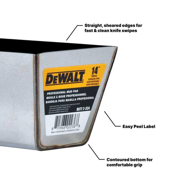 DEWALT 6/8/10/12 in. Blue Steel Taping Knife Set with 14 in. Mud
