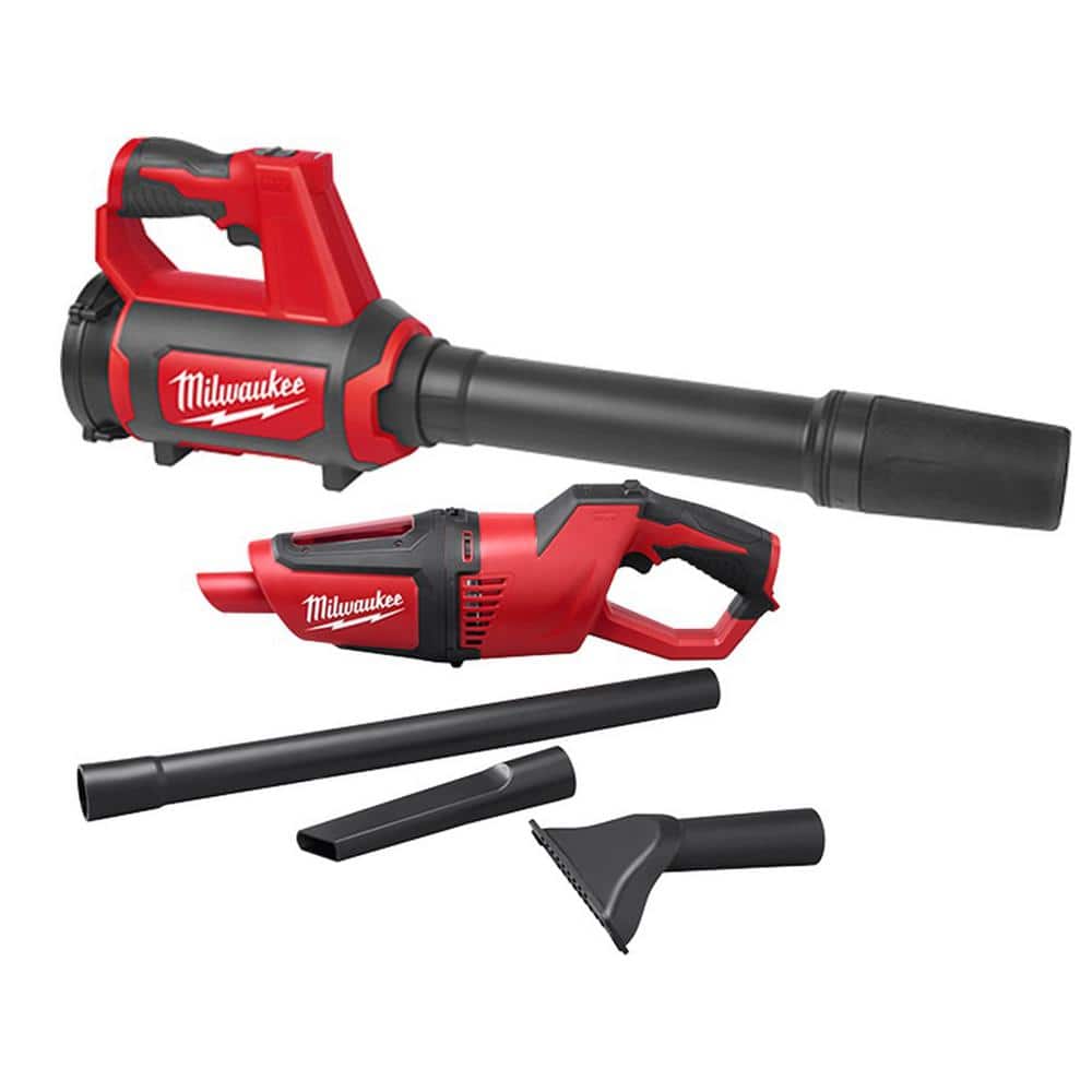 Milwaukee M12 12V Lithium-Ion Cordless Compact Spot Blower with Compact  Vacuum 0852-20-0850-20 The Home Depot