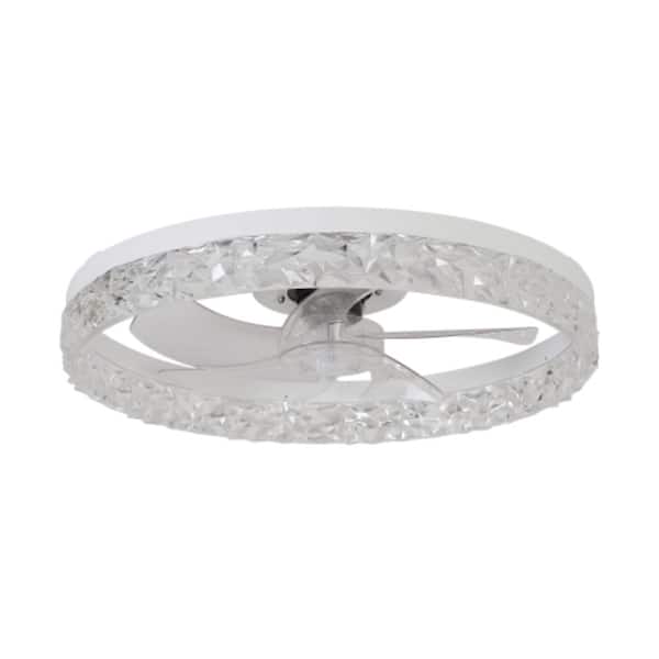 Modern Acrylic Ceiling Fan Light Dimmable LED 6 Speeds Silent Remote Elegant Decoration