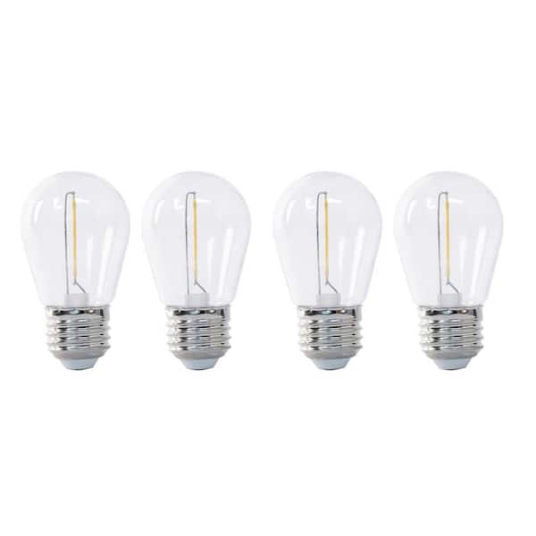Feit Electric 15-Watt Equivalent S14 HO String Light LED Light Bulb, Warm White 2200K (4-Pack)
