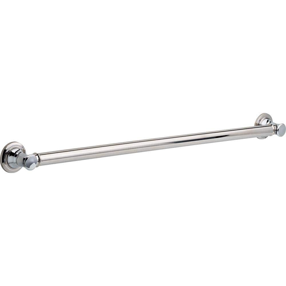 Chrome 36" Stainless Steel Decorative Grab Bar