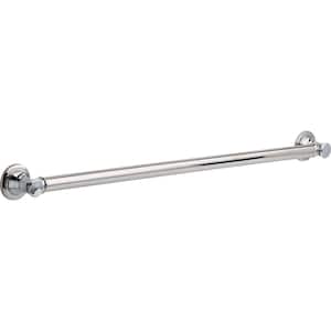 Traditional 36 in. x 1-1/4 in. Concealed Screw ADA-Compliant Decorative Grab Bar in Chrome
