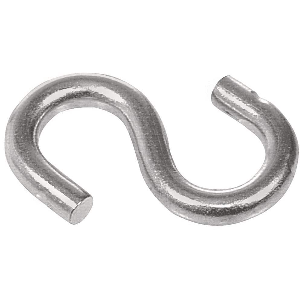 Hillman 20 lb. 3/16 in. x 1-1/2 in. Stainless-Steel Double S-Hooks (2-Pack)  881854 - The Home Depot