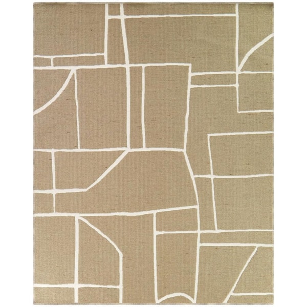 Enright Tan 5 ft. x 7 ft. Abstract Area Rug