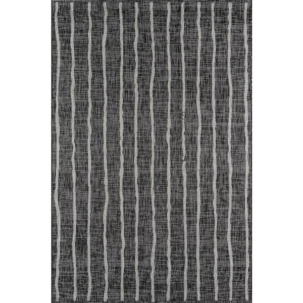 Momeni Sicily Charcoal 3 ft. 3 in. x 5 ft. Indoor/Outdoor Area Rug
