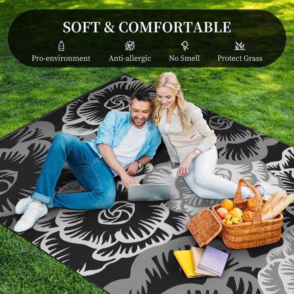 MOEPISY MontVoo Outdoor Rug 8 x 10 ft. Waterproof Patio 0DHXGFSN8