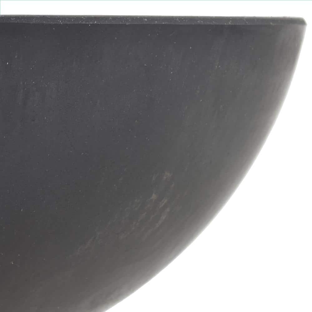 Eco-Friendly Dark Charcoal 8" Round Indoor/Outdoor Planter