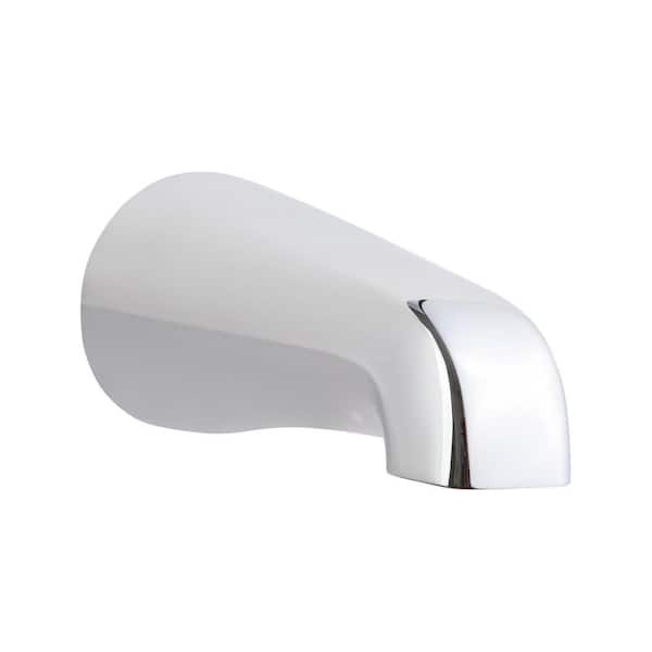 Tub Spout 1/2 in. FIP Nose Thread Non Diverter Bathtub Faucet Universal 4-Way Fit Chrome Plated