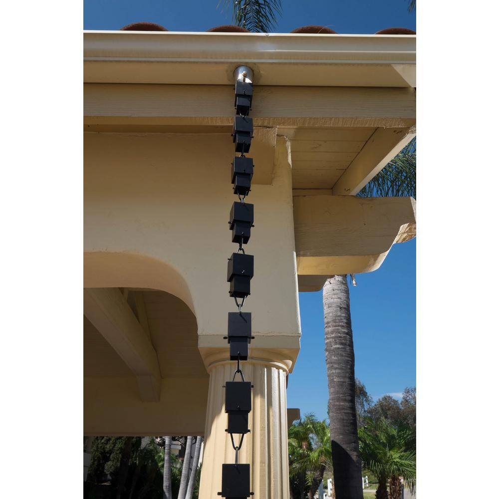8.5 ft Black Aluminum Multi Cube Rain Chain