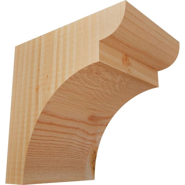 Ekena Millwork 5-1/2 in. x 8 in. x 8 in. Douglas Fir Yorktown Smooth Corbel