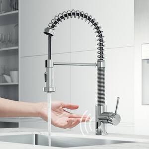 Edison Single-Handle Pull-Down Sprayer Kitchen Faucet with Touchless Sensor in Chrome
