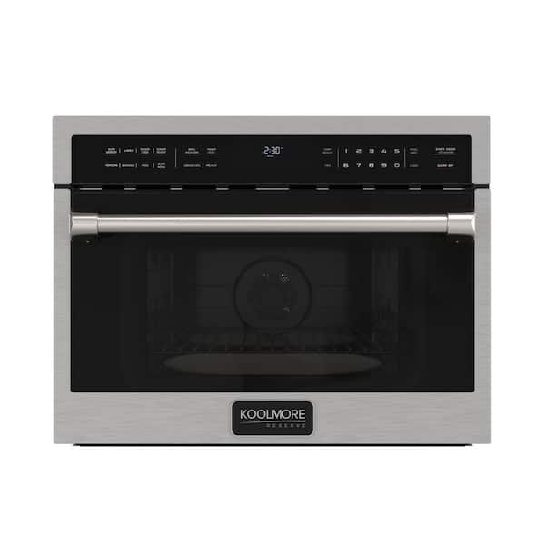 24 in. 1.6 cu. ft. Wall Oven and Microwave Combo Speed Oven Convection Microwave with Air Fry in Stainless Steel
