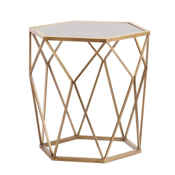 Alyse Metallic Gold End Table