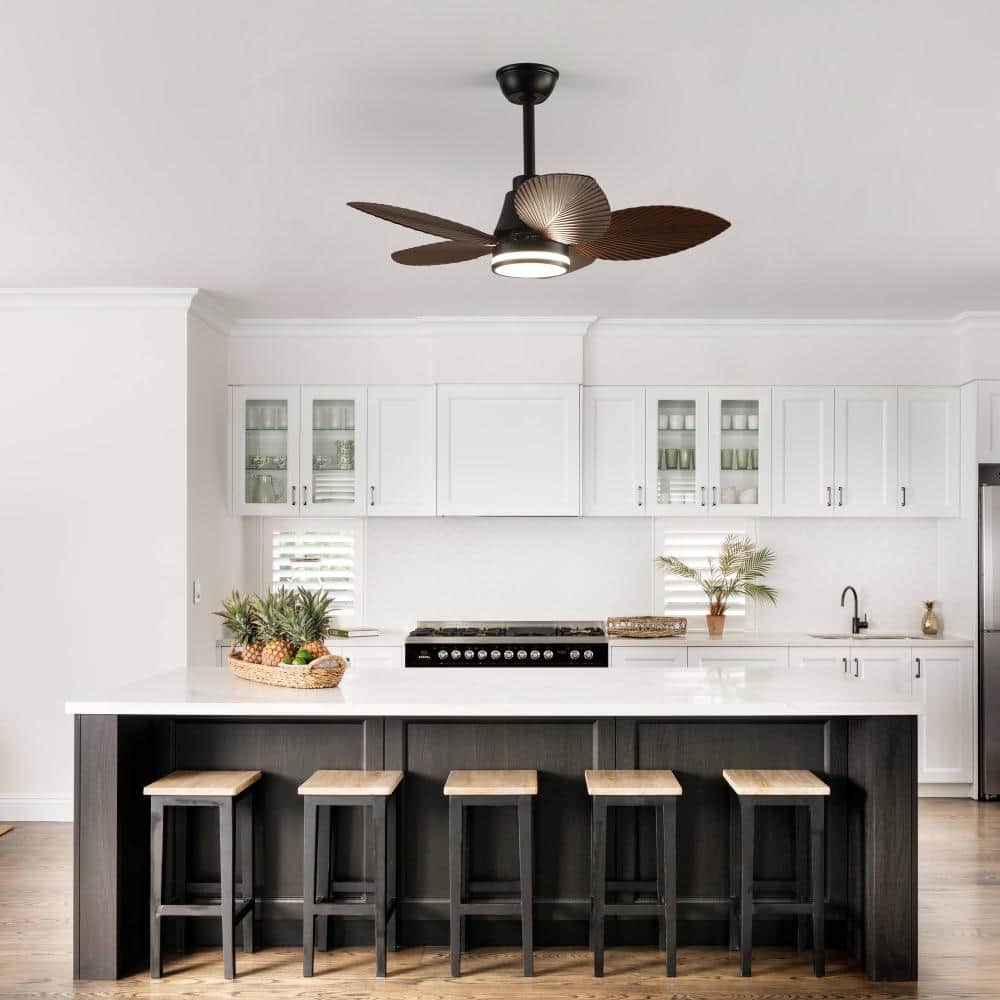 37 in. Ceiling Fan with Light, 3 Leaf-shaped  ABS Blades,Remote Control,6-speed Reversible DC Motor price history on PriceWatchPro