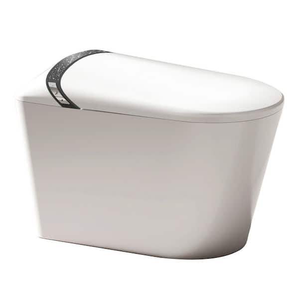 Modernization Intelligence Elongated Bidet Toilet 1.28 GPF in White, with Auto Open/Close Seat, Foot Kick