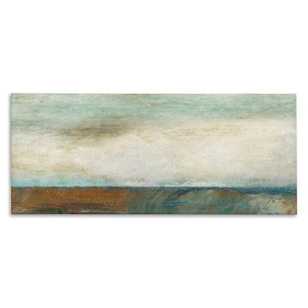 Stupell Industries Brushed Seascape View by Suzanne Nicoll Unframed Abstract Graphic Art Print 17 in. x 40 in.