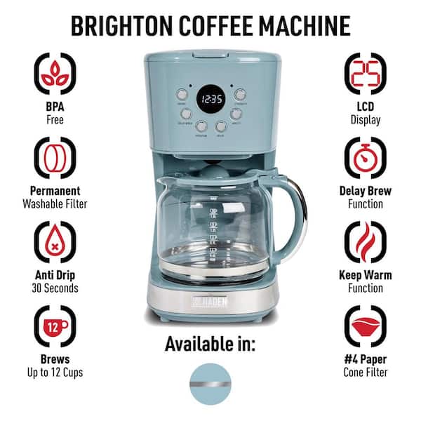 Haden - Brighton 12-Cup Coffee Maker - Sky Blue