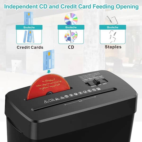 Ahfiwaso 10-Sheet Cross Cut Paper Shredder with 3.43 Gal