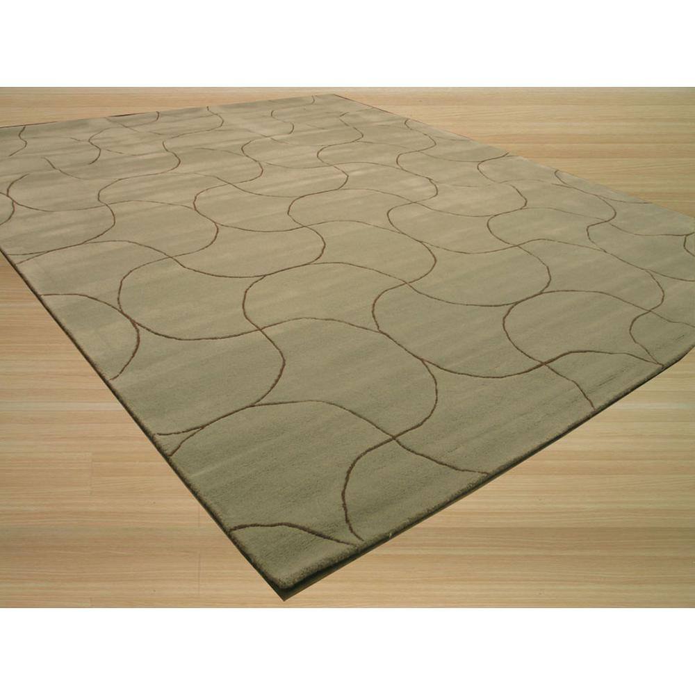 Transitional Tufted Blue Floral 5'x8' Wool Area Rug