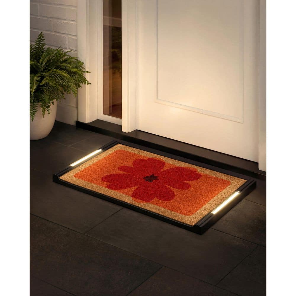 BriteStep Playful Hello 32.5 in. x 18.5 in. Pressure-Activated, Wireless, Auto Shut-Off, Indoor/Outdoor LED Door Mat price history on PriceWatchPro