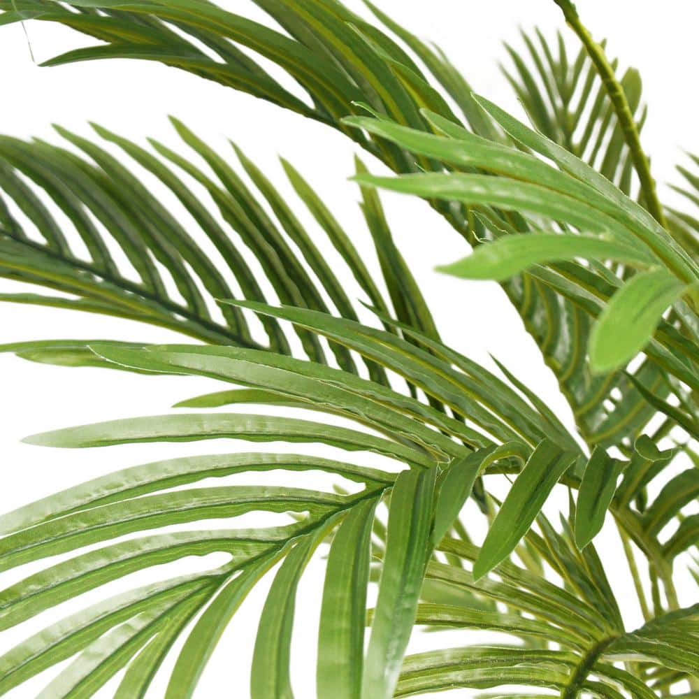 Green 4' Artificial Palm Tree in Black Plastic Pot