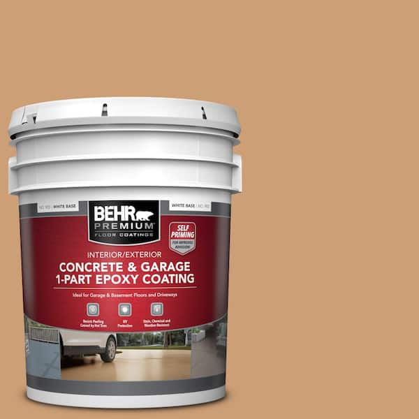 5 gal. #S250-4 Fresh Croissant Self-Priming 1-Part Epoxy Satin Interior/Exterior Concrete and Garage Floor Paint