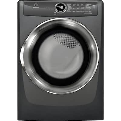 8.0 cu. ft. Front Load Perfect Steam Gas Dryer with LuxCare Dry and Instant Refresh in Titanium
