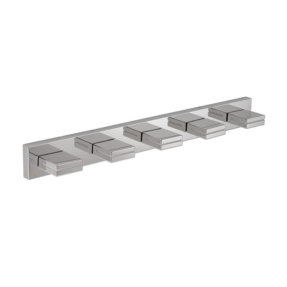 Modern 41 in. 5-Light Chrome LED Vanity Light Wall Sconce with 360° Rotatable Lamp Head price history on PriceWatchPro