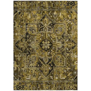 Chantille ACN570 Brown 5 ft. x 7 ft. 6 in. Machine Washable Indoor/Outdoor Geometric Area Rug