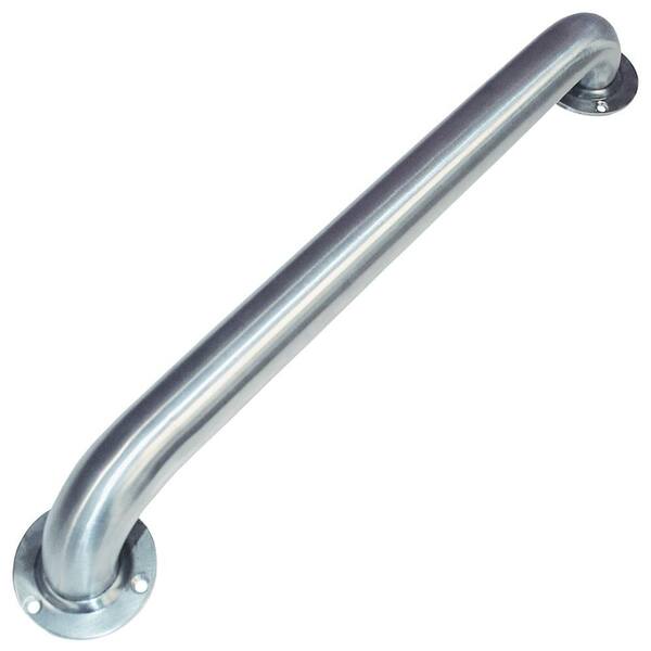 E-Z Grab 12 in. x 1-1/2 in. Exposed Screw Grab Bar in Satin Chrome