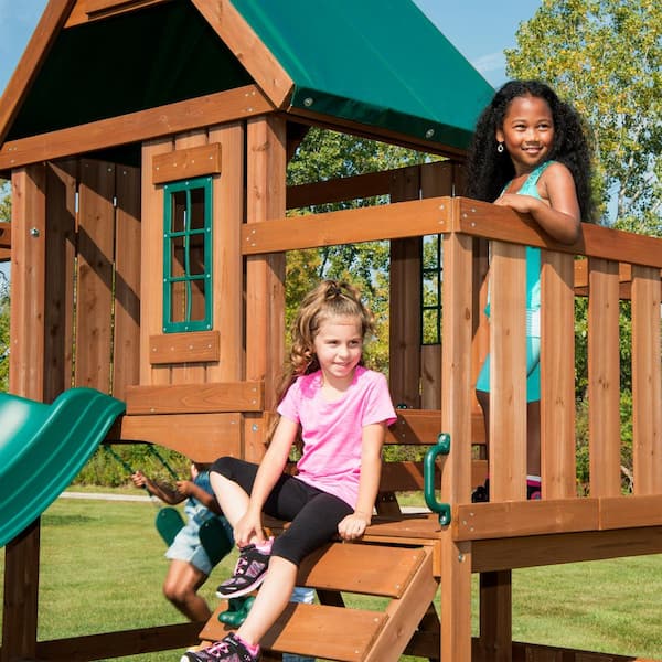 Swing-N-Slide Playsets Knightsbridge Plus Complete Wooden Outdoor