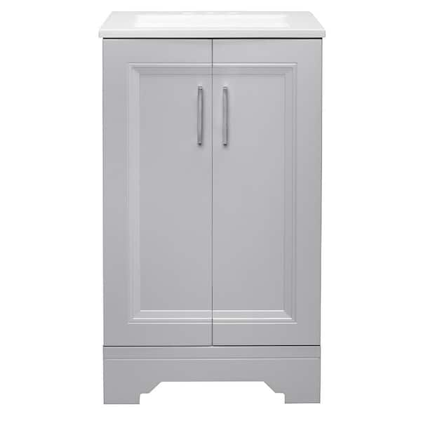 Glacier Bay Willowridge 18-1/2 In. W Bath Vanity In Dove Gray With Cultured Marble Vanity Top In White With White Sink-Ppavldvr18 - The Home Depot