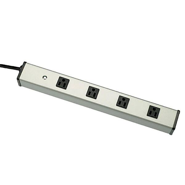 Legrand Wiremold 4-Outlet 15 Amp Compact Power Strip with 6 ft. Cord