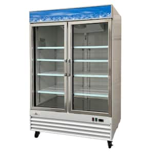 SG series 53 in. W 45 cu. ft. Two Swing Glass Door Reach In Merchandiser Commercial Refrigerator in White