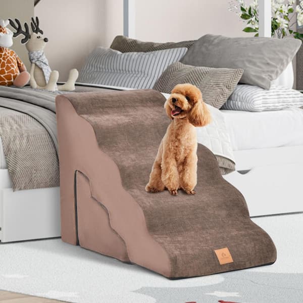 FORCLOVER 22 and 11 Foam Pet Stairs Set with 5-Tier and