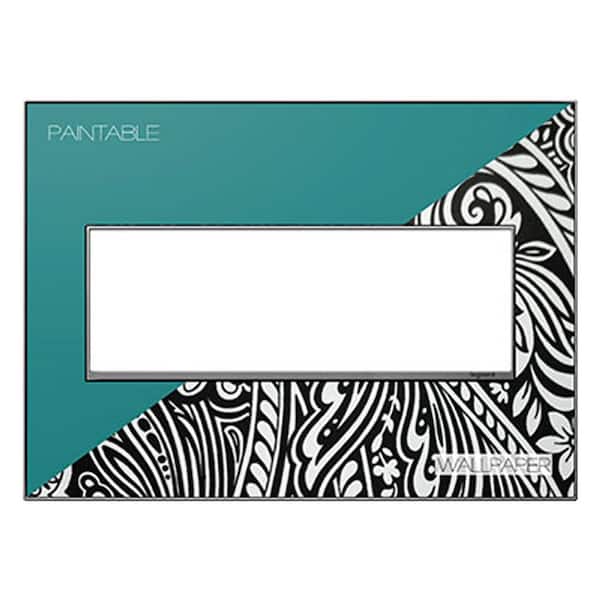 Legrand adorne 3 Gang Decorator/Rocker Wall Plate, Custom with Magnesium Trim (1-Pack)