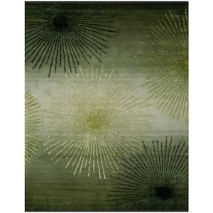 Soho Green/Multi Wool 8 ft. x 10 ft. Floral Area Rug