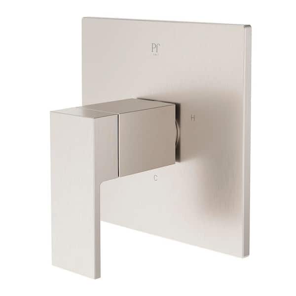 Dumont 1-Handle Wall Mount Valve Only Trim Kit in Spot Defense Brushed Nickel [Valve Not Included]