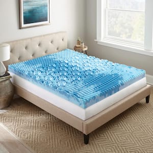 Medium Standard Gel Memory Foam Queen Mattress Topper