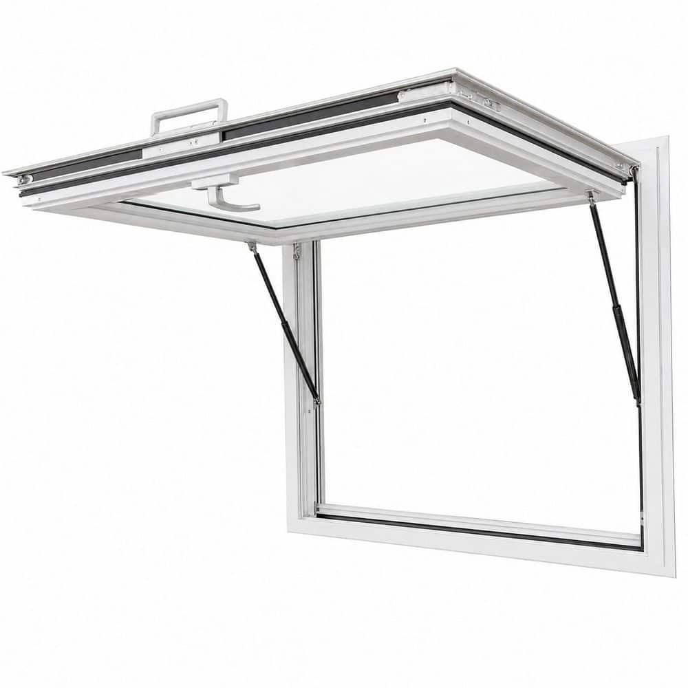 TEZA DOORS Teza 59.5 in. x 47.5 in. White Aluminum Low-E Double