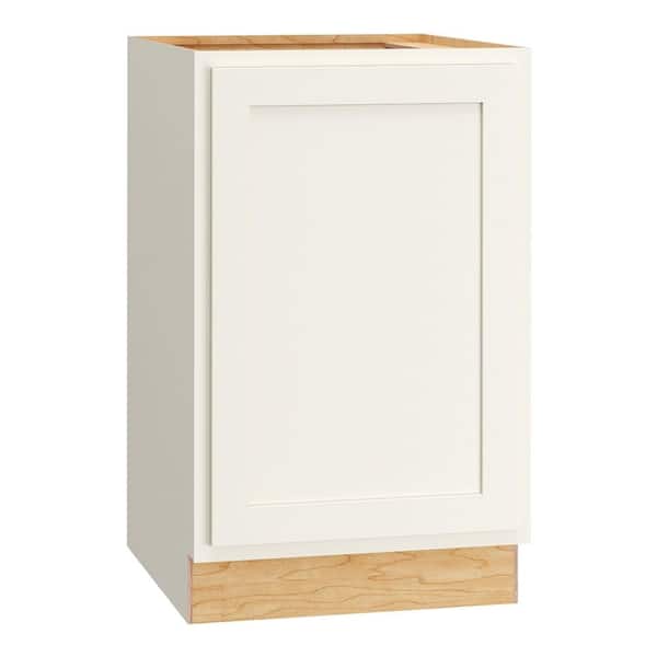QuickShip Cottage 21 in. W x 24 in. D x 34.5 in. H Assembled Plywood Base Kitchen Cabinet in White Partial Overlay