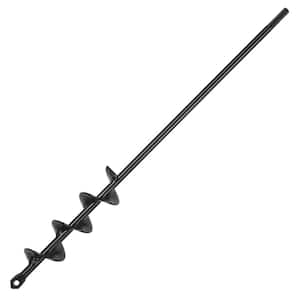 Auger Drill Bit for Planting 1.6 in. x 16.5 in. Garden Auger Drill Bit Spiral Drill Bit