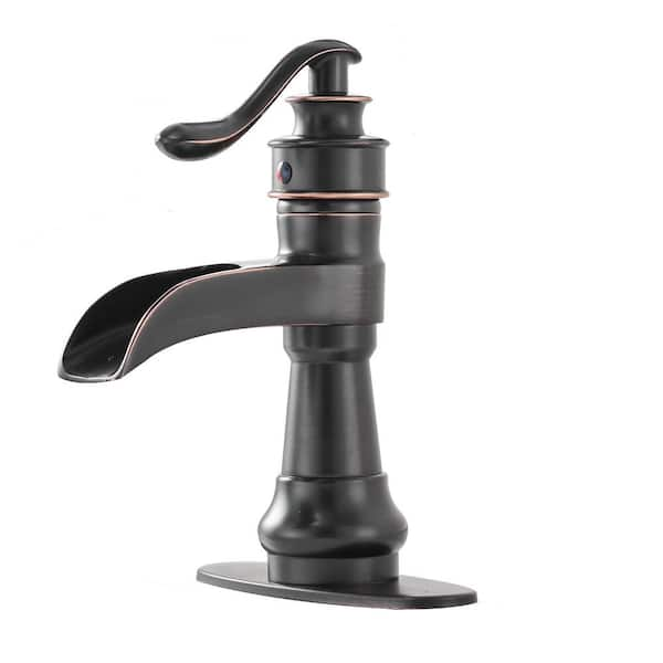 BWE Single Hole Single-Handle Single Hole Low-Arc Bathroom Faucet in Oil Rubbed Bronze